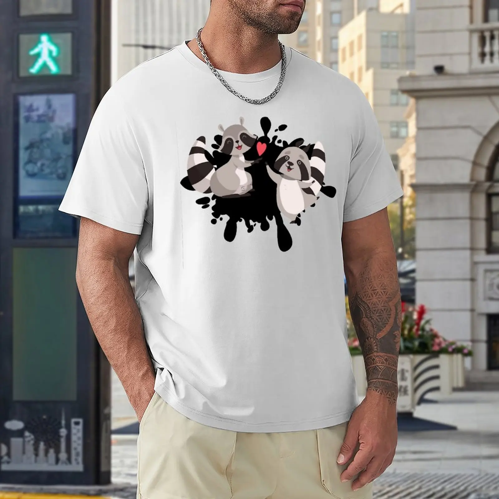 

Милые дизайнерские футболки с маленьким енотом Бадди, забавная футболка с графическим рисунком в стиле Харадзюку, Спортивная забавная новинка, для путешествий, американский размер