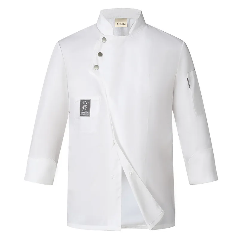 Unisex Chef Restaurant Jacket Short Sleeve Chef Coat Men Women Kitchen Wear Waiter Bakery Uniform images - 6