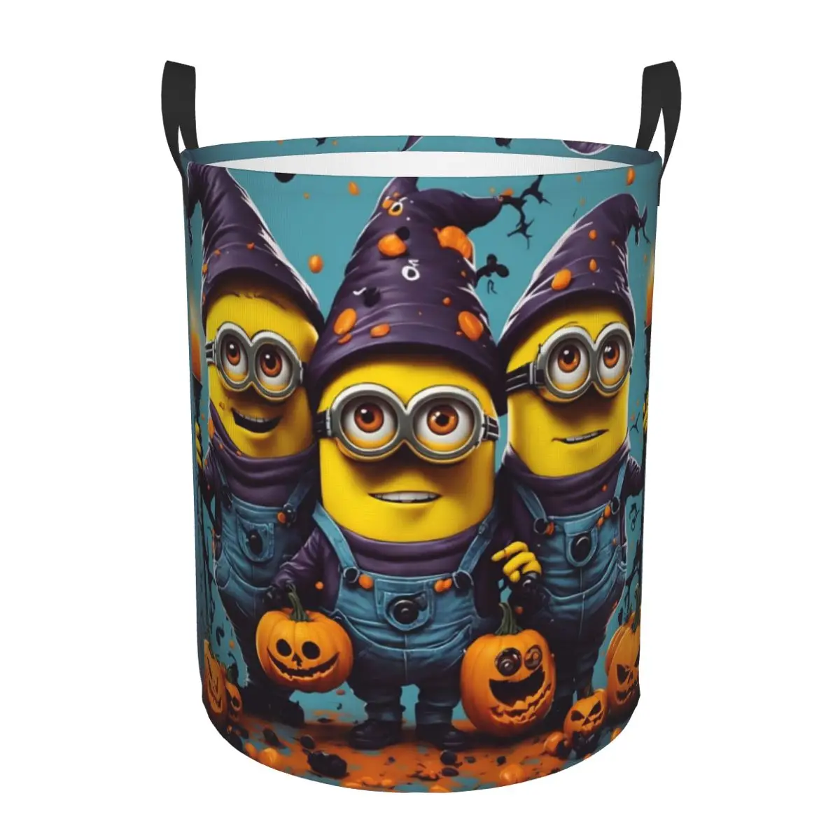 Корзина для белья на заказ Хэллоуин с миньонами