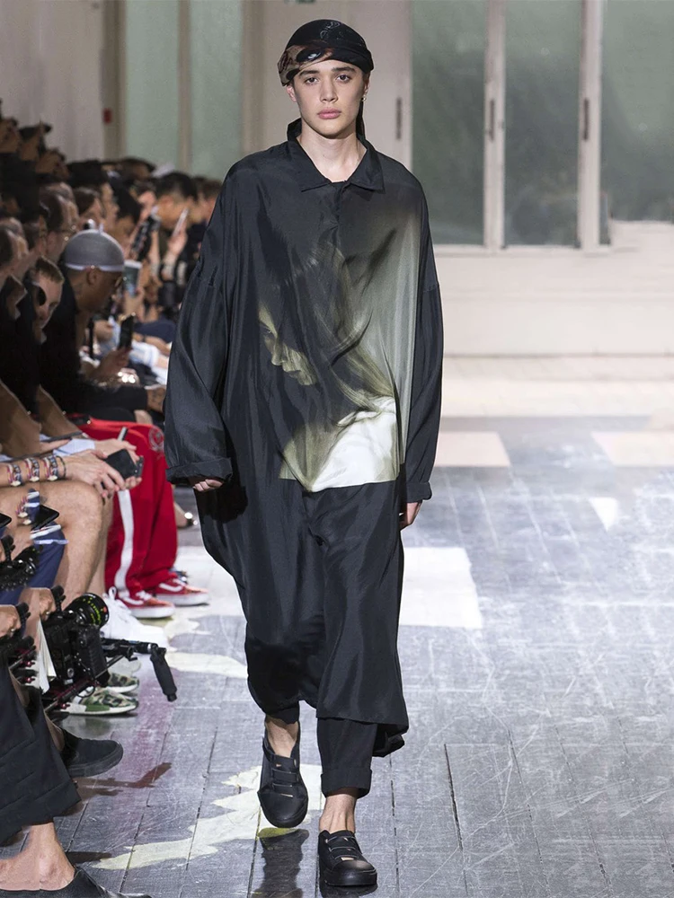 

Drak рубашки и блузки в японском стиле 18SS yohji yamamoto рубашка Унисекс Мужская одежда Мужская рубашка пуловер рубашка xl Мужская рубашка