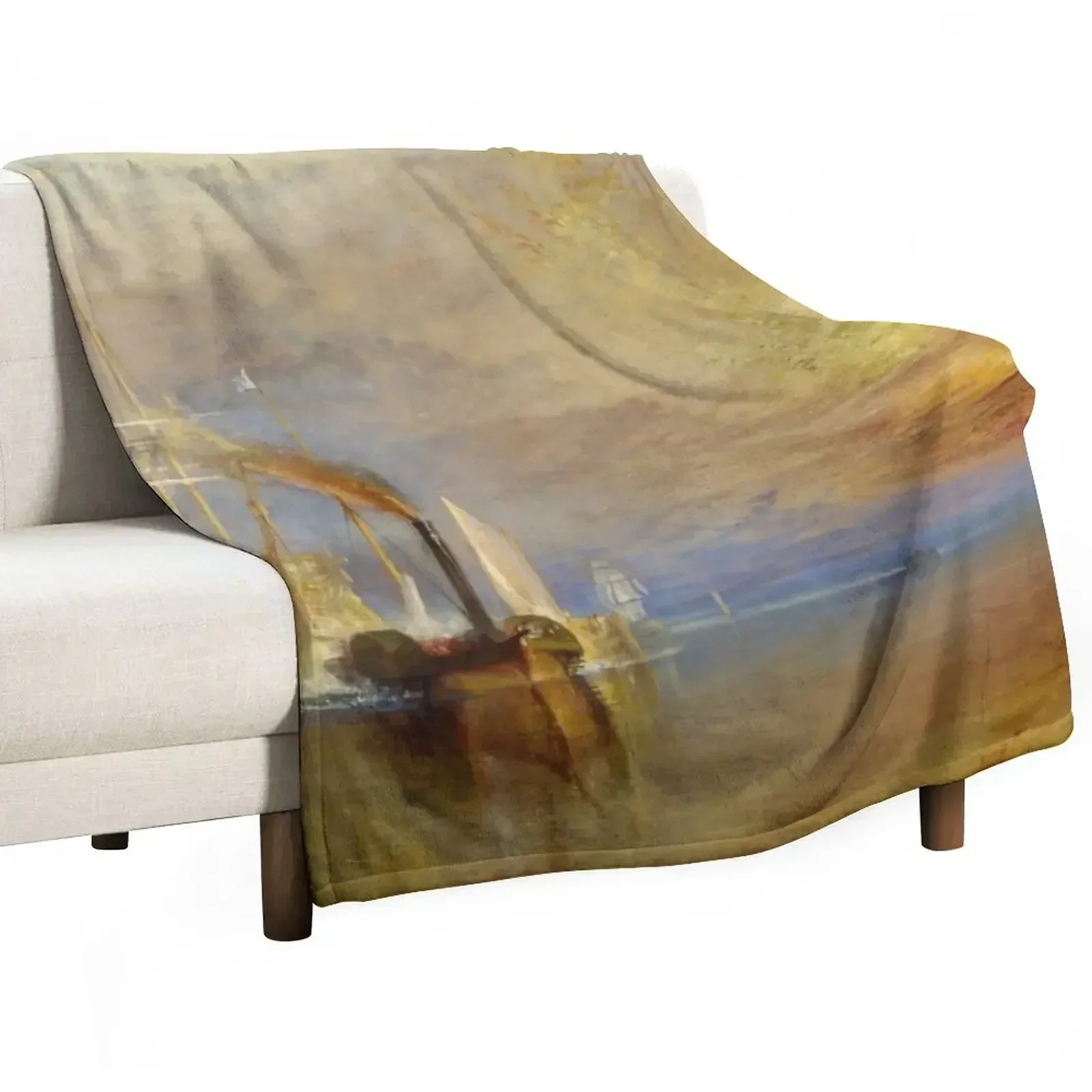 The Fighting Temeraire by J. М. W. Кирпич (1838) декоративное покрывало пушистые одеяла