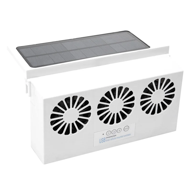 

Solar/USB Dual Charging Vehicle Cooling Tool Car Exhaust Fan Vehicle Air Circulation Smoke Exhaust Fan Car Ventilation Fan