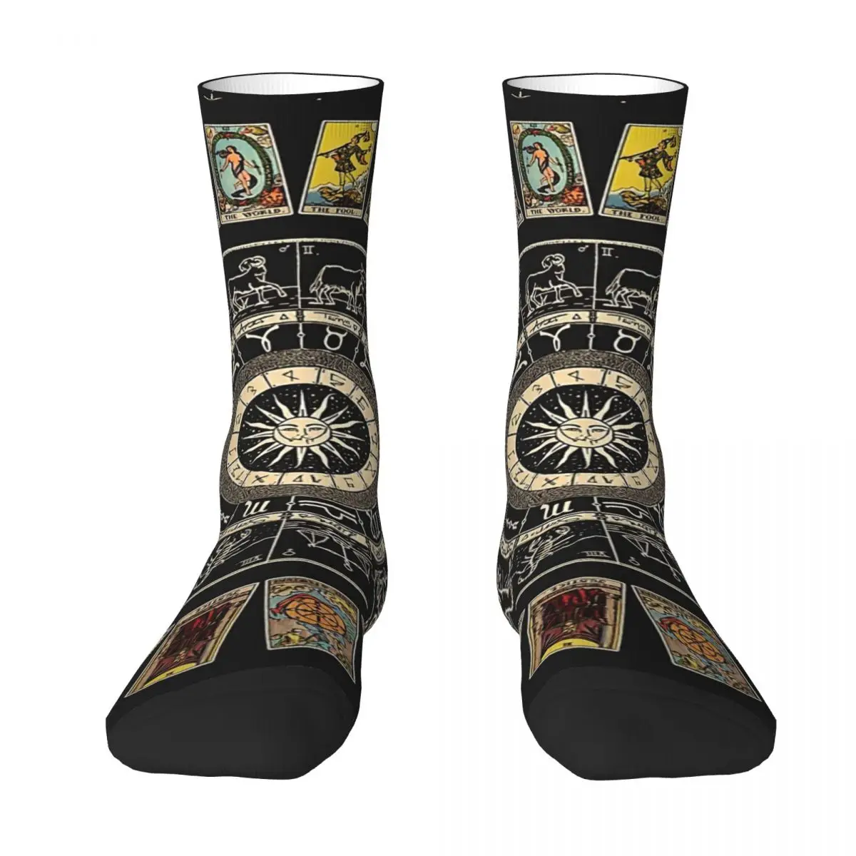 Wheel Of The Zodiac, Astrology Chart & The Major Arcana Tarot Adult Socks,Unisex socks,men Socks women Socks