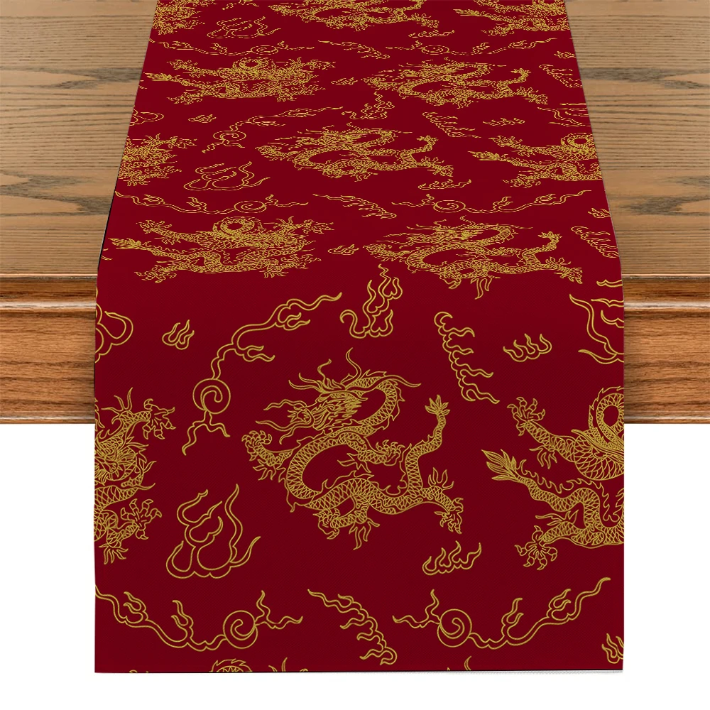 Скатерть-дорожка китайский стиль дракон