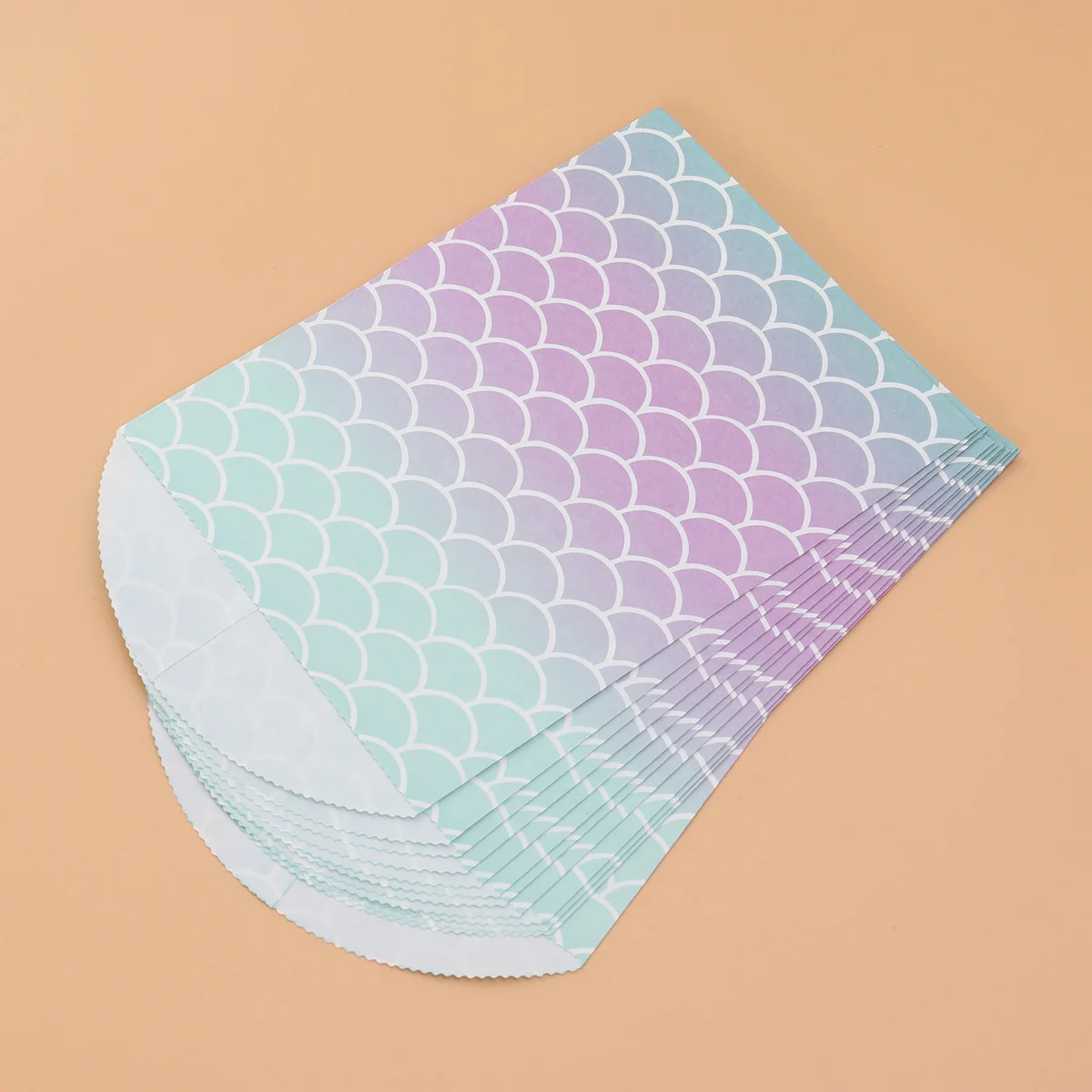 

12 Pcs Colorful Tissue Pouch Printing Scales Car Napkins Storage Packing Bags Travel Mermaid