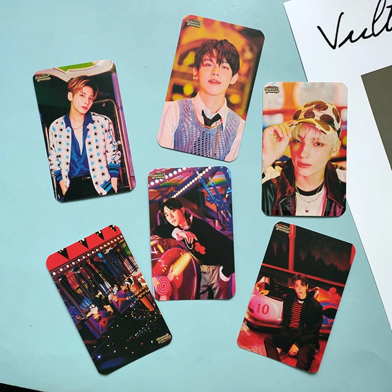 

Альбом Kpop TXT 2022, приветствия в соотелях, HD печатная ломо-карта, Фотокарта, корейский Idol, Постер, карта, веер, подарочные коллекционные карты, 6 ...