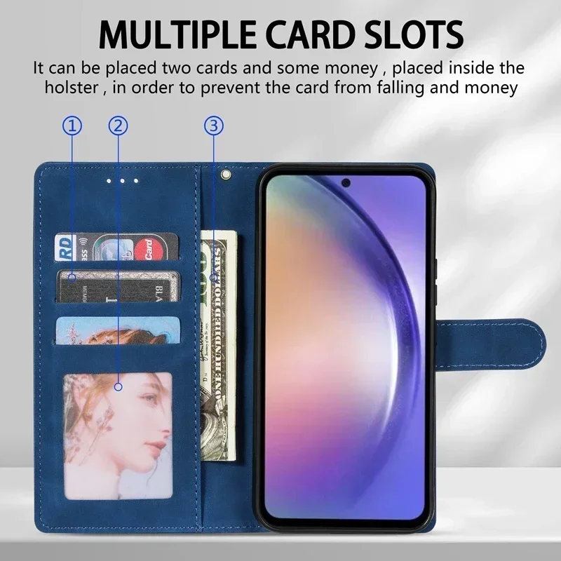 Фото Кожаный чехол-кошелек с магнитной застежкой для Samsung Galaxy A07 A08 A17 A18 A27 A37 A57 Note 20 Ultra 10 Lite 9 S8 S9 S10 Plus №3
