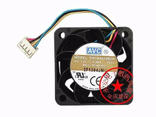 

AVC DBTA0420B2H P012 Server Cooling Fan DC 12V 0.38A 40x40x20mm 4-Wire