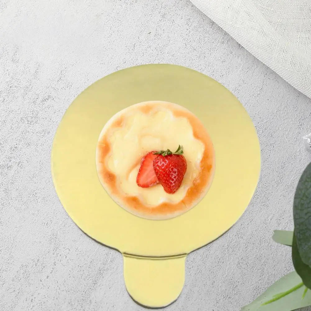 

Cake Board 100Pcs Lightweight Oil-proof Wide Application Matte Round Dessert Tray Baking Supply