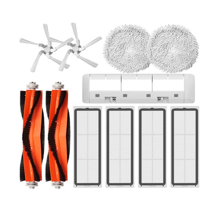 

13 Pcs Main Brush Side Brush Mop Cloth HEPA Filter Parts Replacement For Xiaomi Dreame W10 Robotic Vacuum Cleaner