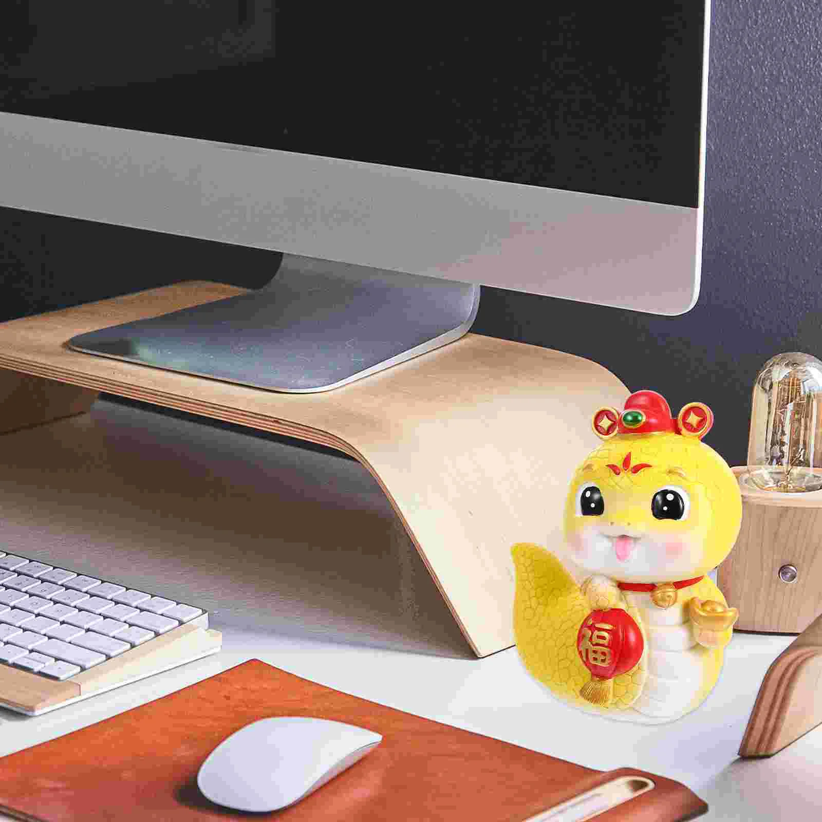 Смола Змея Копилка Удачи Китайский Новый год Банки монет для богатства Успех 2025