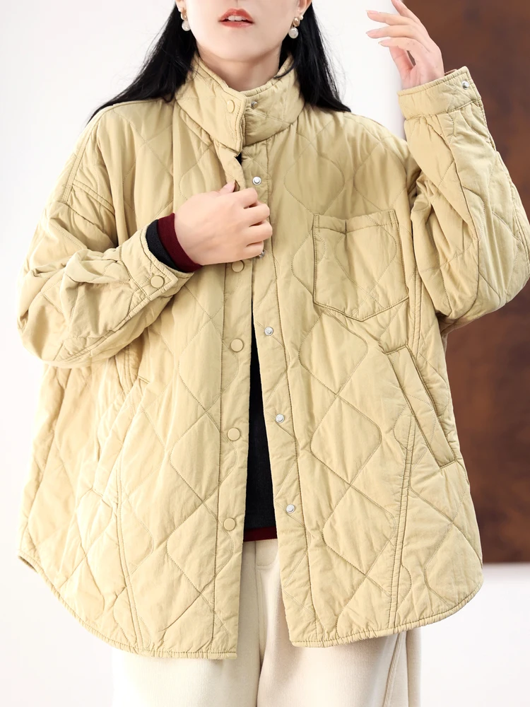 Зеленая хлопковая рубашка с ромбами Верхняя одежда хлопковой подкладкой ~ Супер