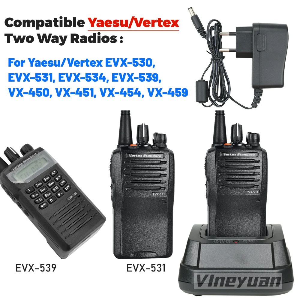 Зарядное устройство FNB-V113Li для радиоприемников Yaesu/Vertex VX-260 VX-450 VX-451 VX-454 VX-456 VX-459 EVX-261