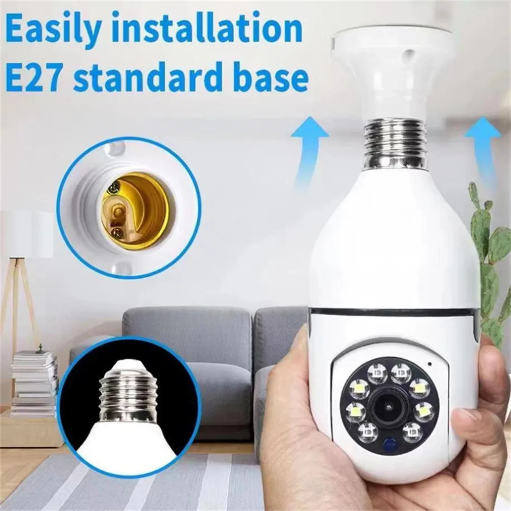 

Wireless IP Cameras Activity Security 200M Camera Panoramic HD Wifi Bulb Camera Adjustable Webcam Monitor+2 Way Tracking Slots