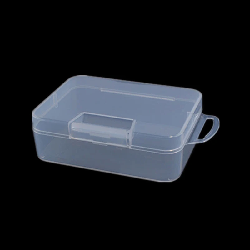 

2pcs IC Card Holder New Small Plastic Transparent With Lid Collection Container Case Card Jewelry Storage Box Square Jewelry Box