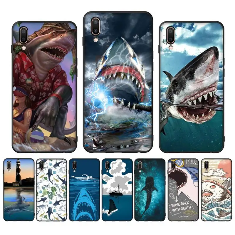 

shark Phone Case Case For Oppo Reno Realme C3 6Pro Cover For vivo Y91C Y17 Y19 Funda Capa