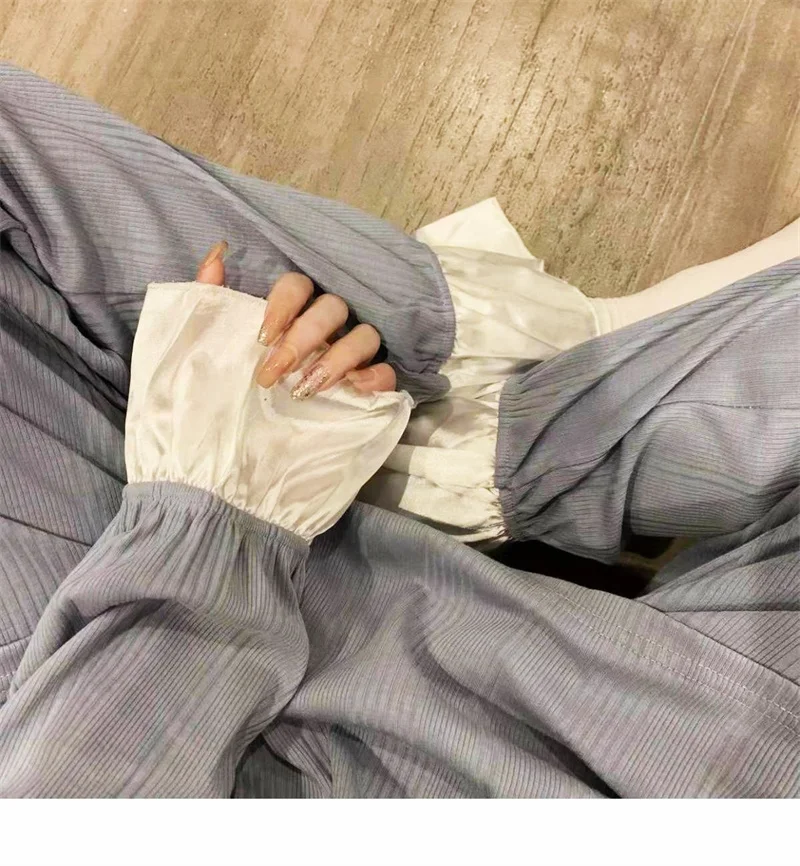 Sexy Bow Pajamas Set Full Sleeve T-shirt Long Pants 2Piece/Set Soft Princess Pyjama Big Size Homewear Cozy Fashion Sleepwear