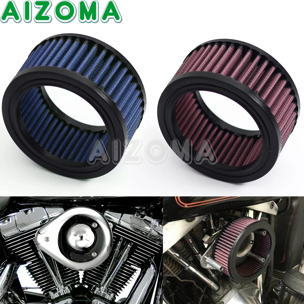 

Motorcycle Universal Replacement 4 inch High-Flow Air Intake Filter Element For Teardrop Air Cleaner Kit For Harley Sportster
