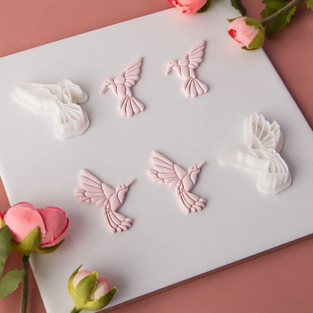 3D Kingfisher полимерная фотоформа мягкая керамика ручная работа Искусственные серьги