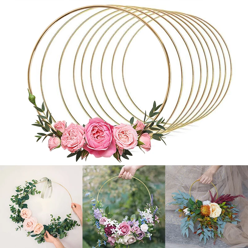 Металлическое кольцо в виде цветов 10-40 см