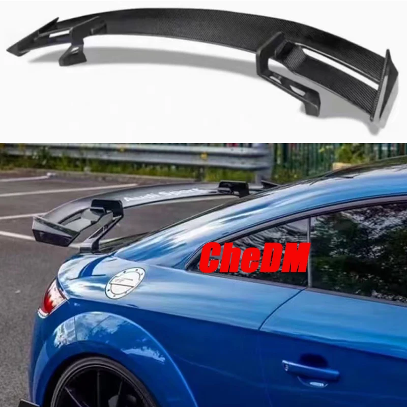 Для Audi Tt Tts Ttrs R8 MK3 Mk2 кованое настоящее углеродное волокно глянцевое черное заднее