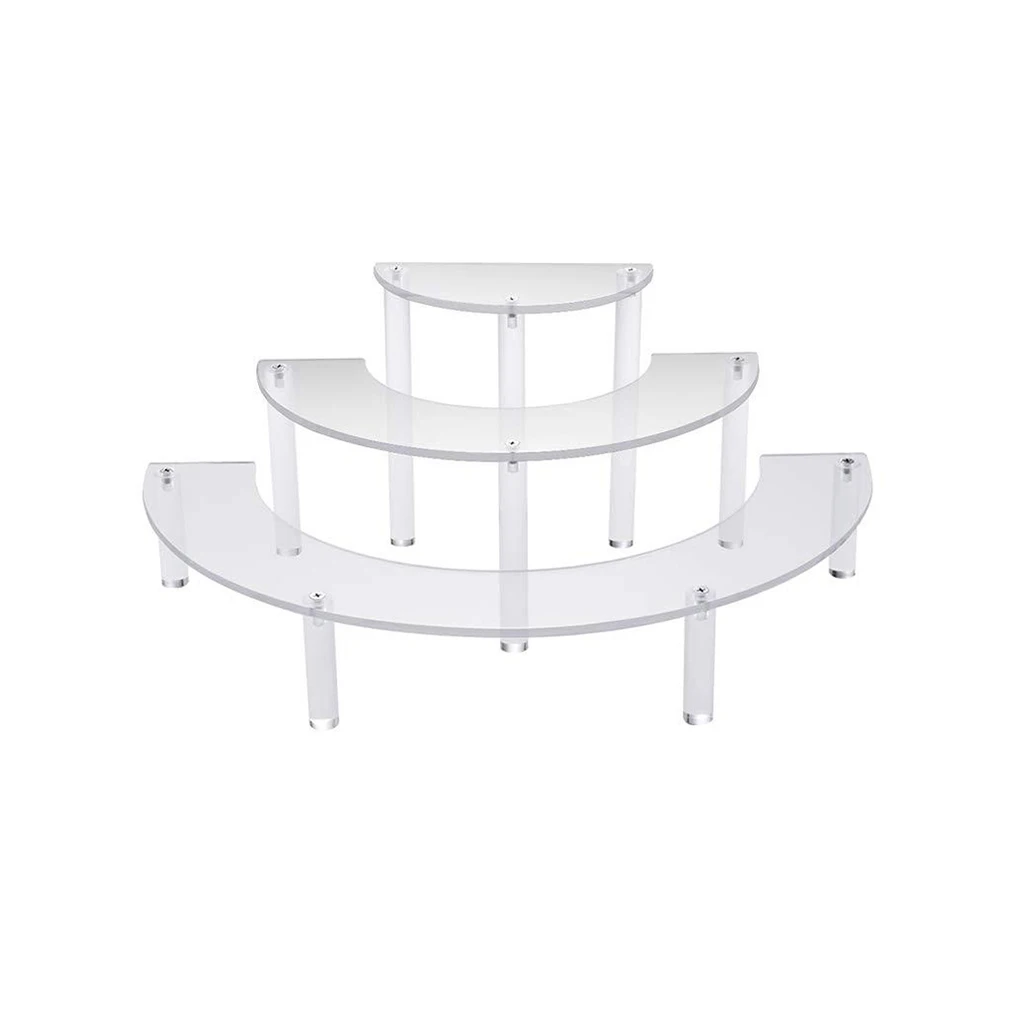 

Акриловая подставка для торта, Прозрачная Съемная 3-уровневая витрина «сделай сам», держатель для кексов и макияжа, домашняя посуда для выпе...