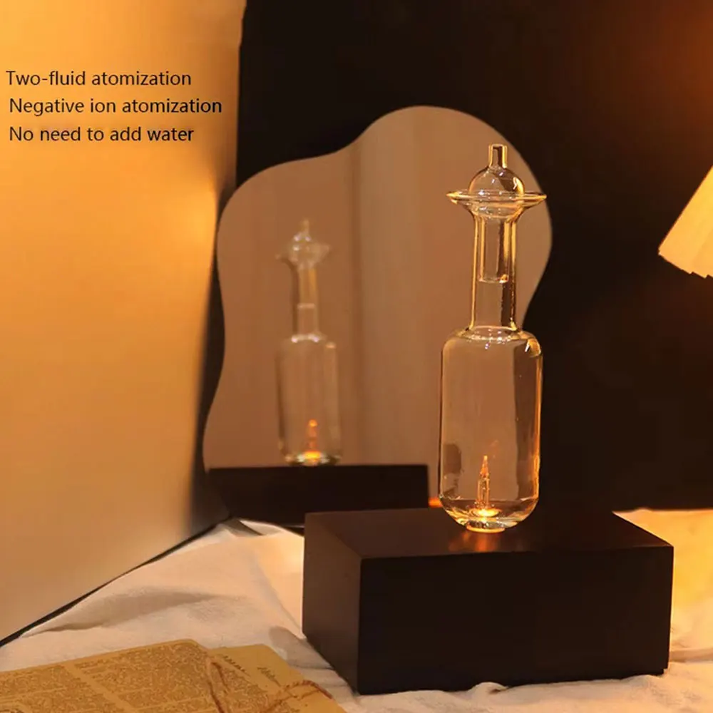 Профессиональный распылительный диффузор со стеклянной и деревянной основой