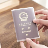 transparent passport travel pvc business credit card cover simple credentials storage bag bank card protection id case accessory