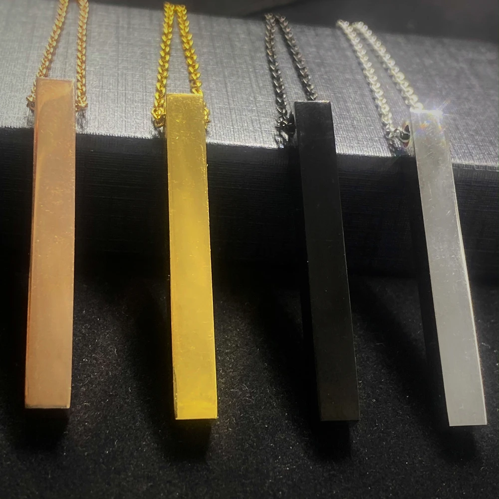 Ожерелье с гравировкой и браслет именем под заказ для мужчин женщин подарочный