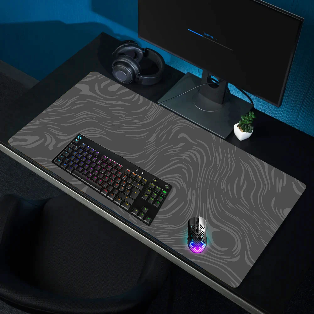 Серый коврик для мыши эстетический Настольный жидкий игровые аксессуары