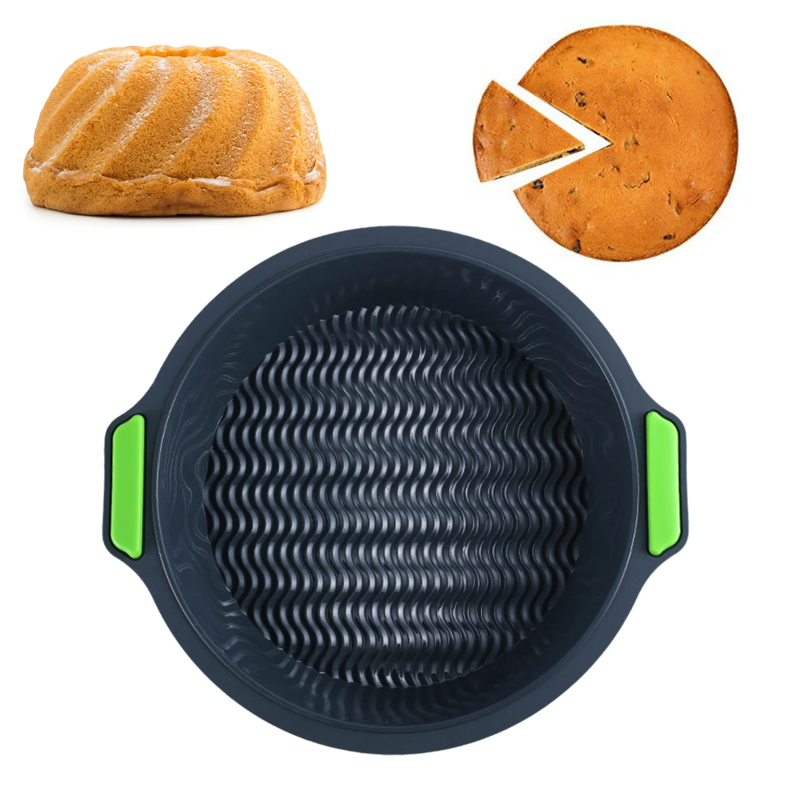 

10 Inch Round Cake Pans Silicone Molds For Baking Nonstick And Quick Release Baking Pans Bakeware For Cake Pizza Cheesecake