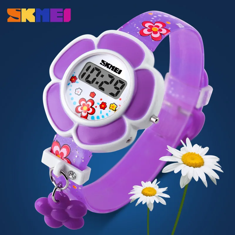 Cute Children's Wrist Watch Flower Cartoon Silicone Digital Girls Wristwatch Boys Girls Wrist Watche