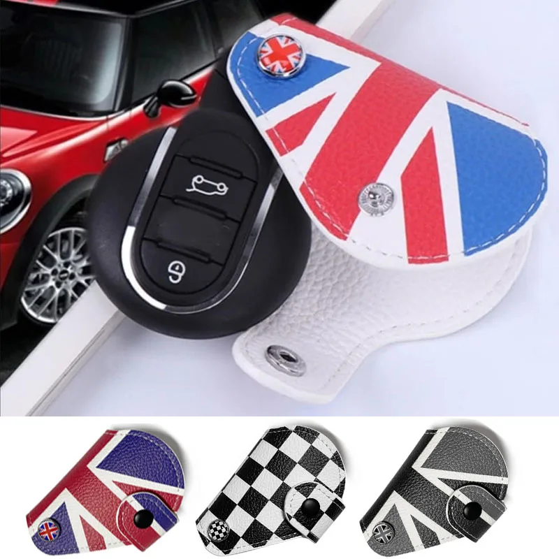 Фото Кожаный чехол-ключница в стиле флага для Mini Clubman Countryman Union Jack Cooper R55 R56 R57 R58 R59 R60 F55 F56 №3
