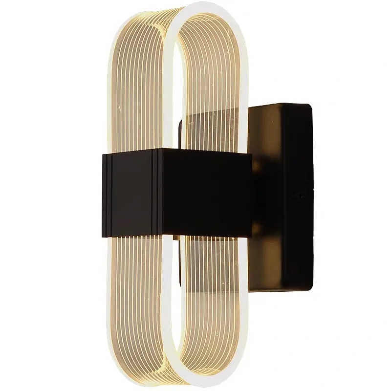 

Современные светодиодные Настенные светильники черного и золотого цвета, скандинавский коридор, столовая, гостиная, акриловый интерьер, домашний декор
