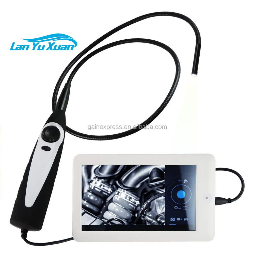 

USB Video Inspection Borescope Endoscope/ 830mm Flexible Tube 7mm Waterproof Camera Head with 7 inch Android