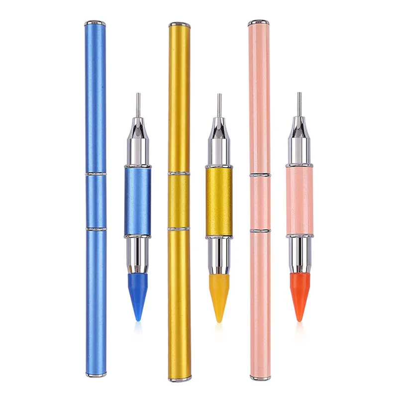 

1pcs Wax Steel Double Matel Handle Nail Dotting Tool Remover Pen Bead Adhesive Pick Up Decoration Remove
