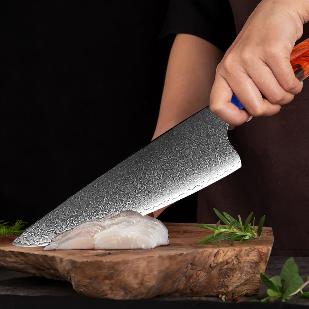 XITUO ручная работа дамасский мясницкий нож шеф-повара кухонный мясника с
