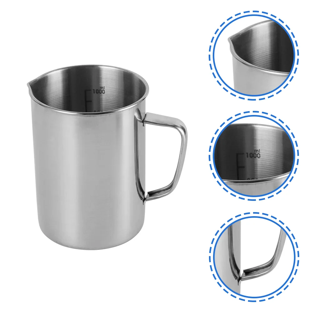 

School Laboratory Measuring Cups Stainless Steel Beaker Measuring Cup 1000ml