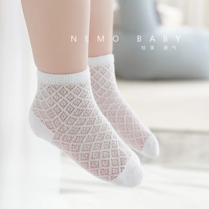 

23 New Summer Ultra-Thin Mesh Newborn Baby Child Anti-Mosquito Breathable Cute Boneless Short Babies' Socks