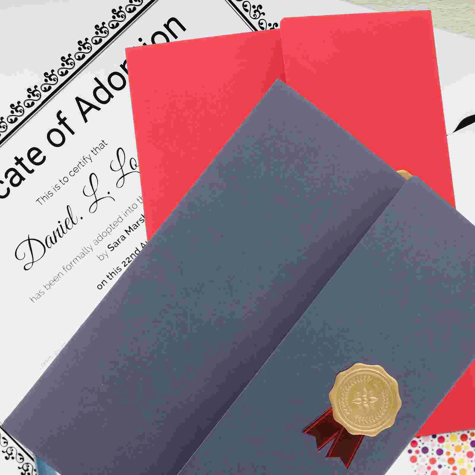 

2 Pcs Honor Certificate Book Cover Award Envelope Graduation Holder Paper Holders