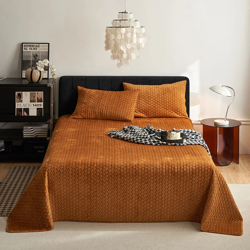 Бархатное покрывало с вышивкой для кровати современное постельное белье