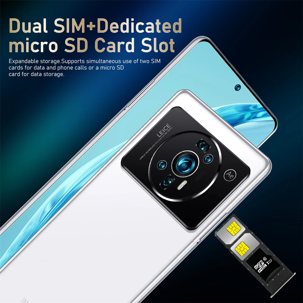 Смартфон Xioami M12 Ultra 16 ГБ + ТБ Android 6800 мАч Qualcomm Snapdragon 888 4G/телефон с двумя картами