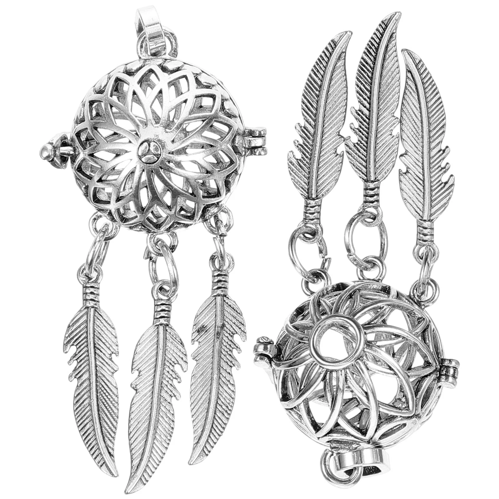 

Aroma Pad Container Dreamcatcher Jewelry Material Essential Oil Necklace Alloy Pendant Making Decor Ornament