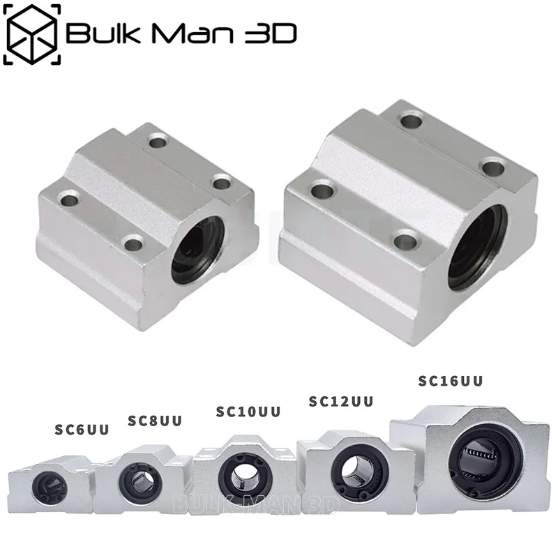 

4pcs Linear Ball Bearing Slide Block SC6UU SC8UU SC10UU SC12UU SC16UU for CNC 3D Printer Shaft Parts
