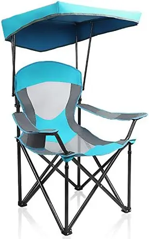

Duty Canopy Lounge Chair Sunshade Hiking Travel Chair with Cup Holder Enamel Blue Foldable chair Folding chair Ultralight campin