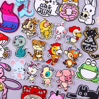 12 chinese zodiac patch iron on embroidered patches for clothing thermoadhesive patches on clothes animal cat stickers badges