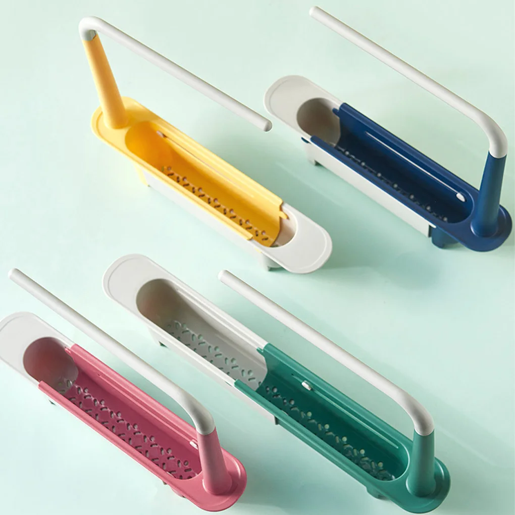

Plastic Sink Storage Rack Drain Basket Strainer Space-Saving Kitchen Counter Holder Colander Household Organizer