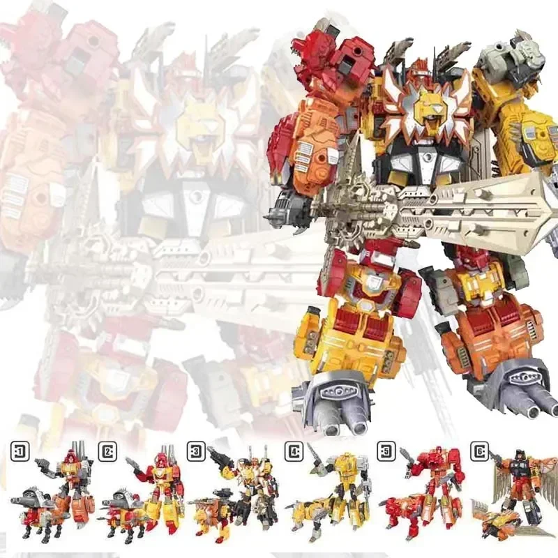 Фото Коллекционная фигурка-трансформер 6 в 1: KO Predaking Defensor Bruticus Devastator, игрушка для детей, подарок №2