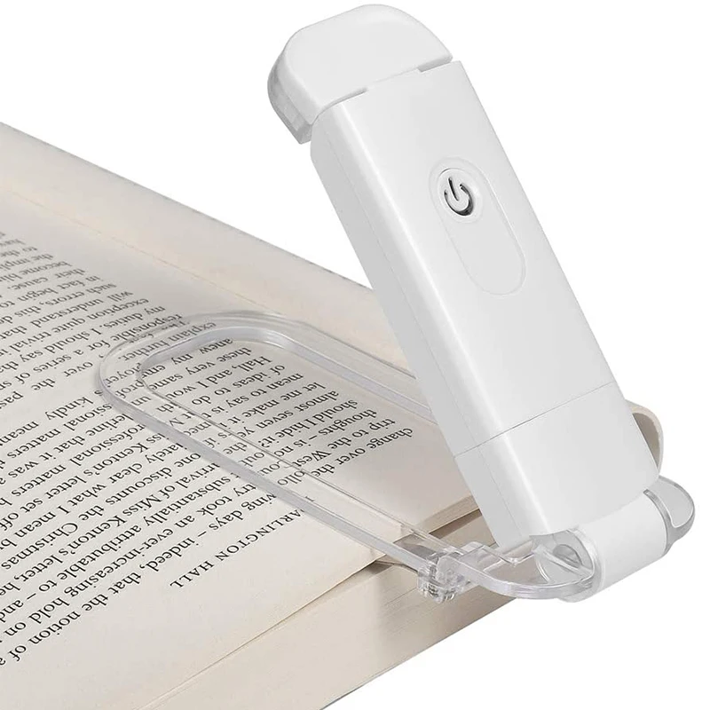 

Adjustable Mini Brightness Eye Protection Clip Book Light LED USB Rechargeable Book Reading Light Portable Bookmark Read Light