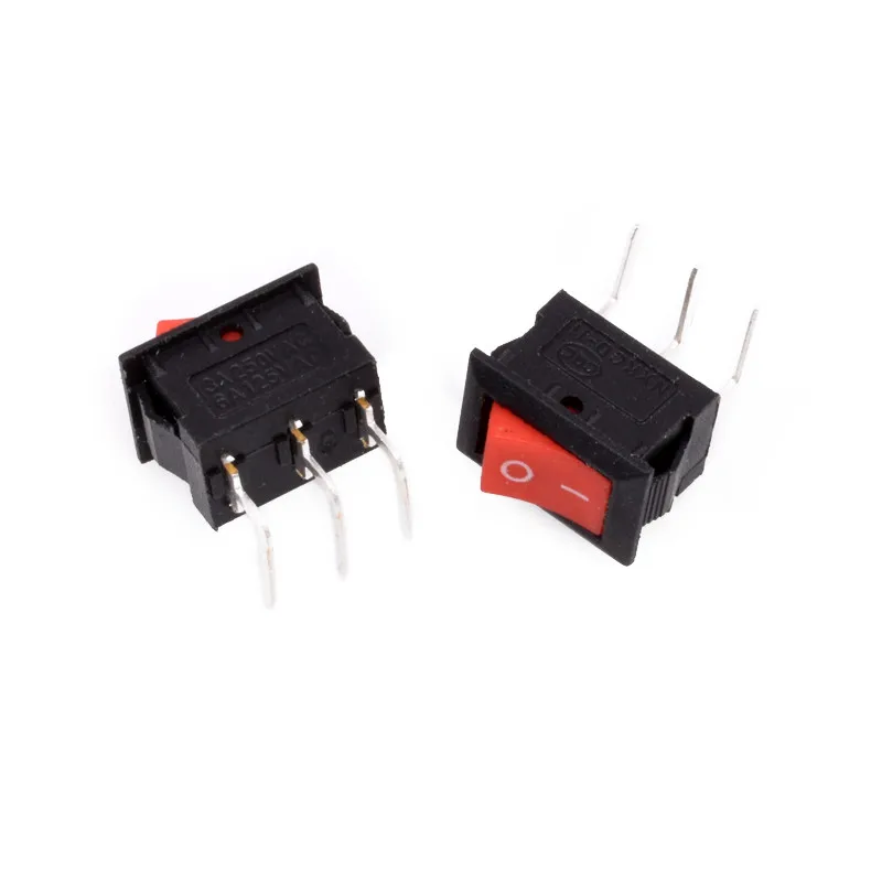 20шт KCD11 кнопочный переключатель 10x15 мм SPST 2Pin 3Pin 3A 250V 6A KCD11 защелкивающийся Переключатель ВКЛВЫКЛ лодки клавишный переключатель черный красный белый (art.: 3920c208be910) - 3920c208be910